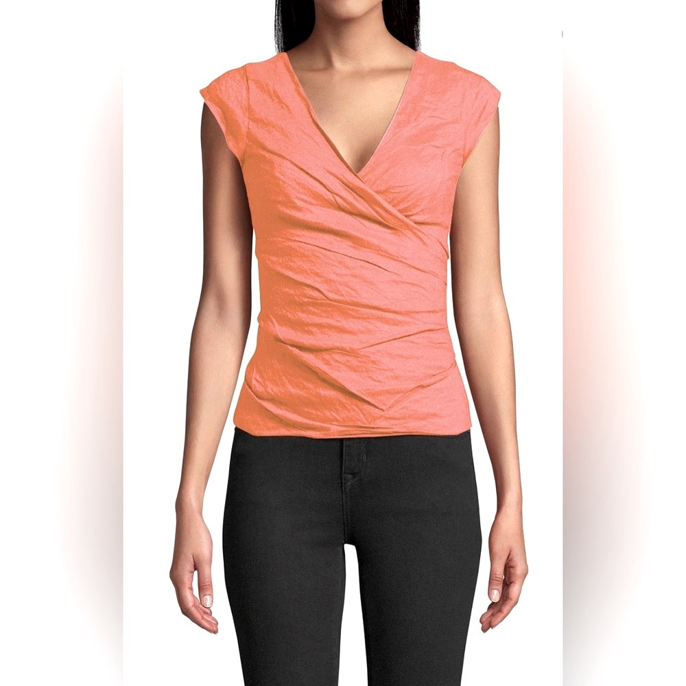 Nicole Miller Blended Iron Logan Ruched Top